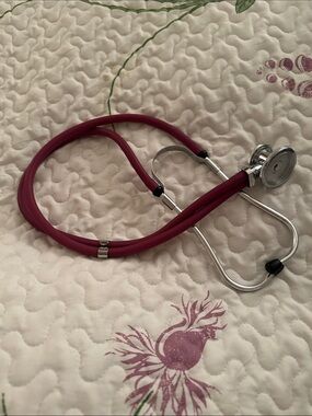 Maroon Dual-Tube Stethoscope